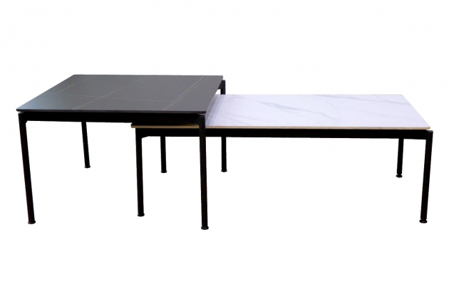 S121 黑白陶玻茶几組